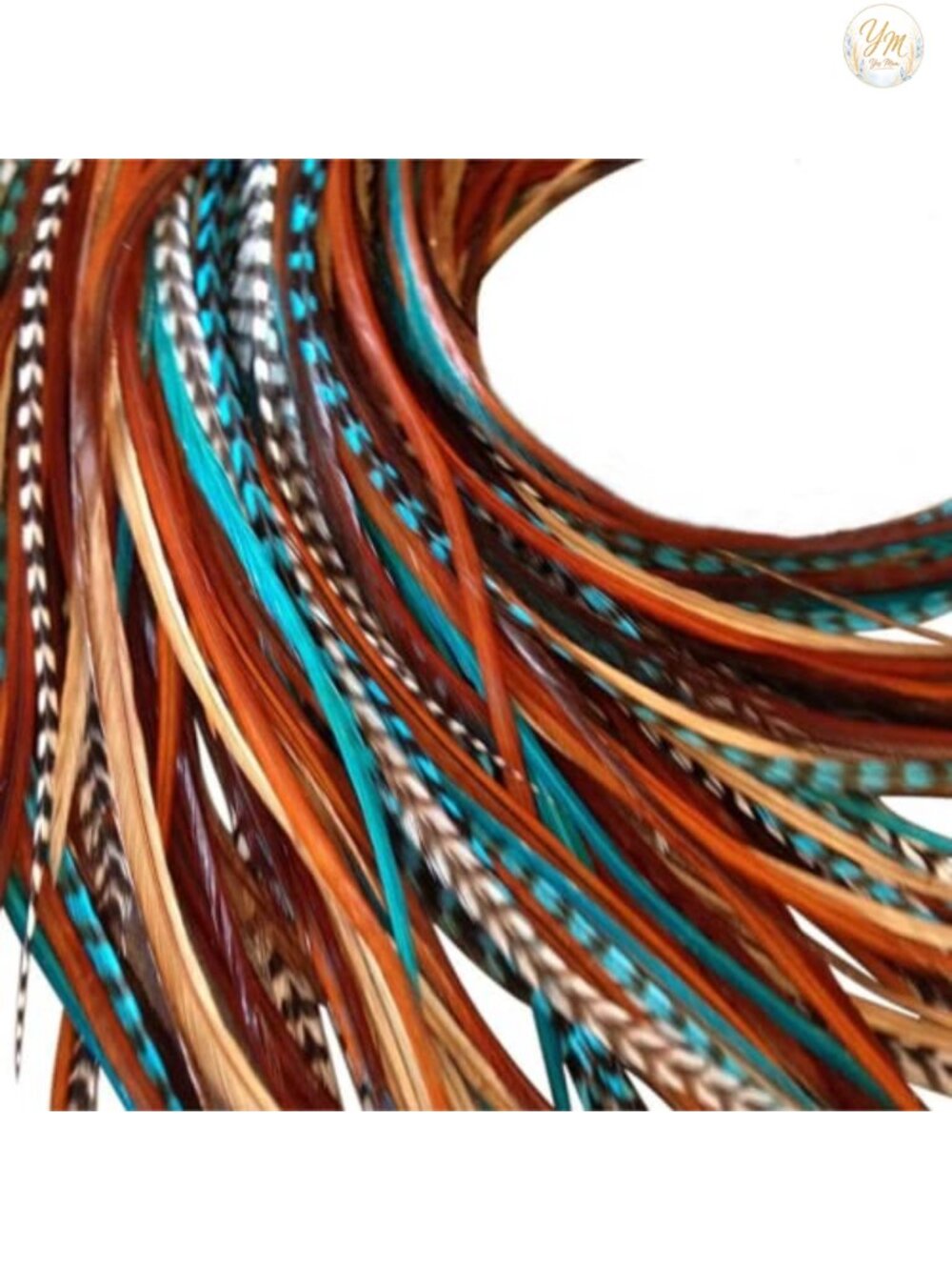 DIY Hair Feather Extension Kit 20pc Rooster Feathers Loop Tool Beads Salon